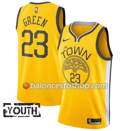Camiseta Niños NBA Golden State Warriors Draymond Green 23 2018-19 Nike Amarillo Swingman